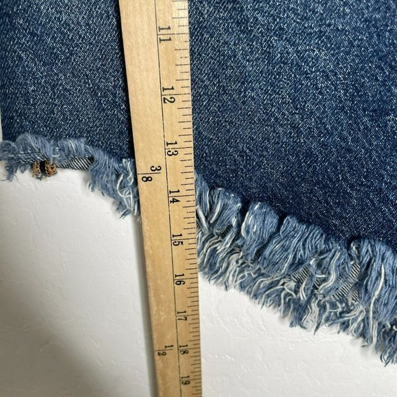 Free People Blue Dark Wash Bailey Denim High Waist Skirt - Picture 9 of 9